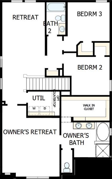 2D floor plan layout of this home in Nexus – Park Collection, Gallatin, TN (Image 3).