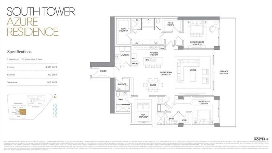 2D floor plan layout of this home in , Fort Lauderdale, FL (Image 6).