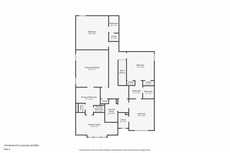 2D floor plan layout of this home in , Suwanee, GA (Image 7). 2D floor plan layout of this home in , Suwanee, GA (Image 7).