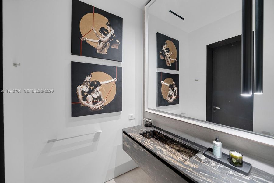 Furnished interior view inside a new home in , Miami Beach (Image 15).