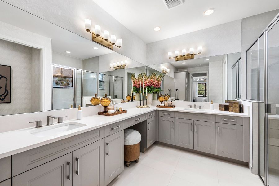 Representative furnished interior of a home built from the Exuma by GL Homes in Valencia Harbor (55+), Fort Myers (Image 13).