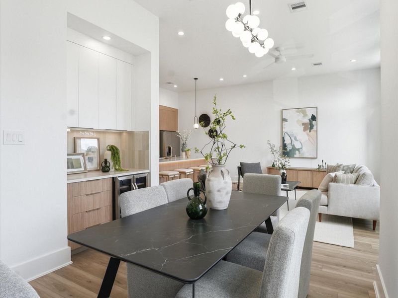 Furnished interior view inside a new home in , Houston (Image 8).