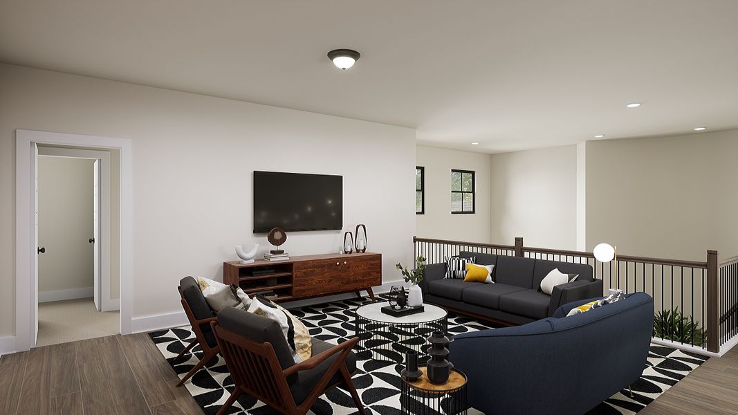 Representative furnished interior of a home built from the Altura by Tri Pointe Homes in Noven, Leander (Image 18). Representative furnished interior of a home built from the Altura by Tri Pointe Homes in Noven, Leander (Image 18).