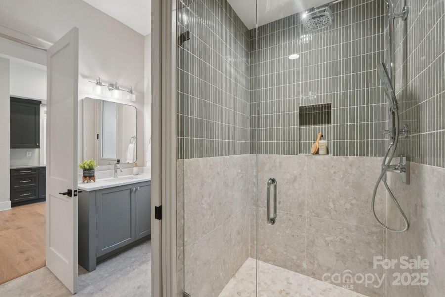 Furnished interior view inside a new home in Cardinal Crest, Weddington (Image 10).