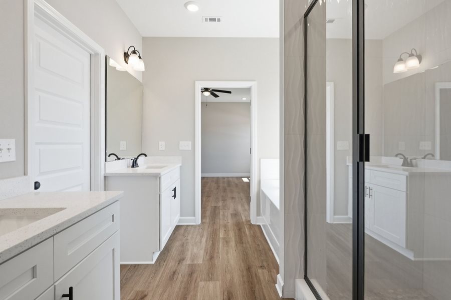 Furnished interior view inside a new home in Southern Charm, Crestview (Image 14).