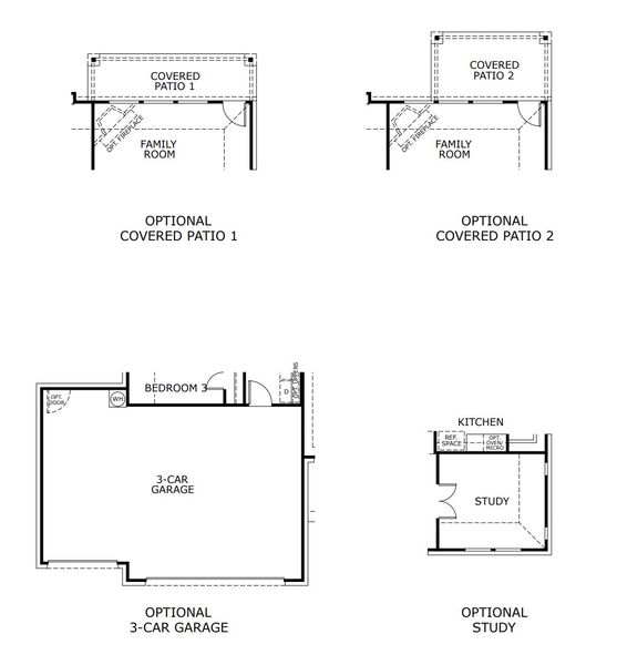 2D floor plan layout for the Concept 1849 by Landsea Homes in El Dorado, Granbury, TX (Image 3).