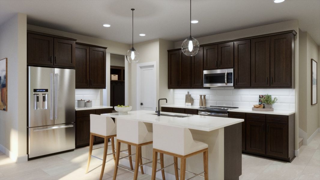Representative furnished interior of a home built from the 4053 by Risewell Homes in Parkton Square, Kyle (Image 4).