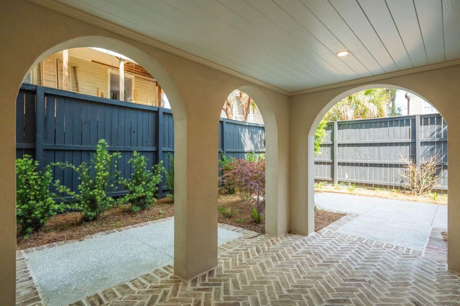 Exterior details and patio area of a home in , Charleston (Image 31).