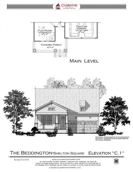 Representative rendering of the exterior for the Beddington by Celebration Homes (Image 17).