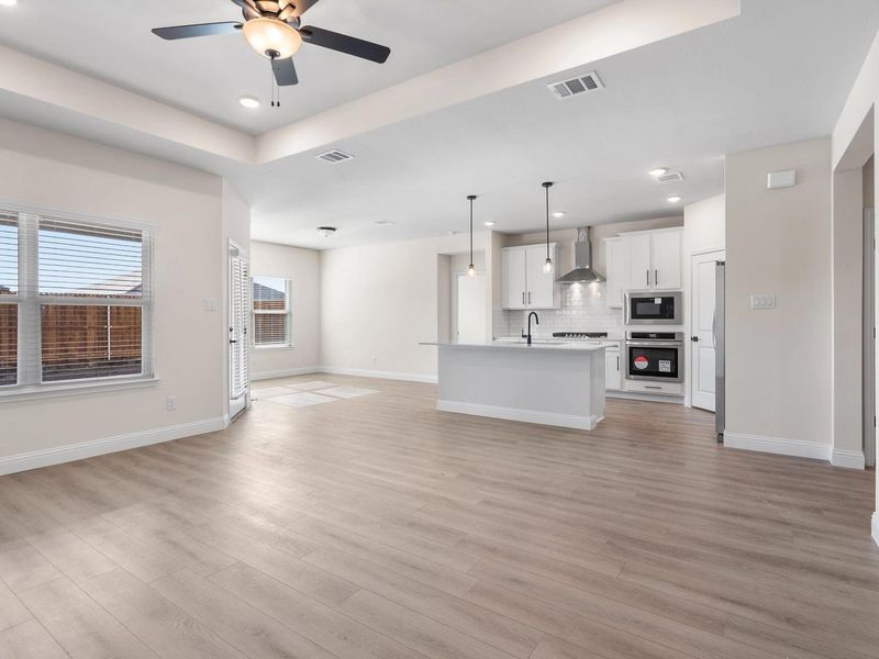 Representative unfurnished interior of a home built from the The Holly F by Davidson Homes LLC in Morgan Meadows, San Antonio (Image 13). Representative unfurnished interior of a home built from the The Holly F by Davidson Homes LLC in Morgan Meadows, San Antonio (Image 13).