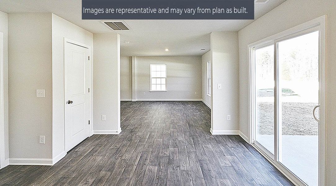 Representative unfurnished interior of a home built from the Shane by D.R. Horton in Fishel Village, Winston-Salem (Image 12). Representative unfurnished interior of a home built from the Shane by D.R. Horton in Fishel Village, Winston-Salem (Image 12).