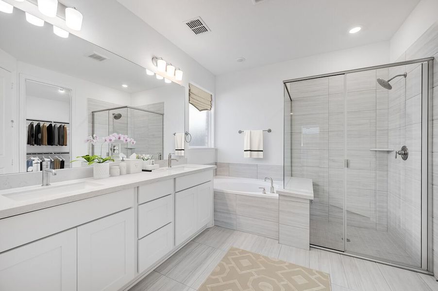 Furnished interior view inside a new home in South Oak 60s, Lakewood Village (Image 10).