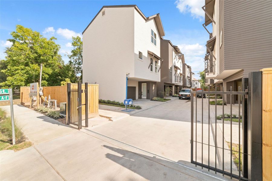Front exterior of a new home in , Houston, TX, highlighting curb appeal (Image 1). Front exterior of a new home in , Houston, TX, highlighting curb appeal (Image 1).
