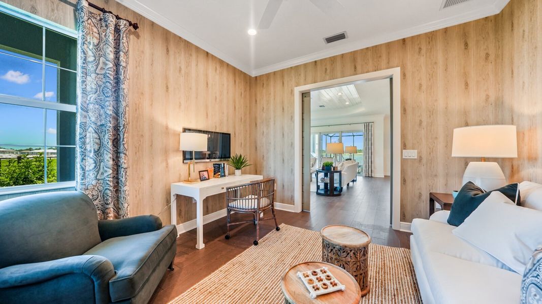 Representative furnished interior of a home built from the Bright Meadow 2 by Neal Communities in Vistera of Venice, Venice (Image 17).