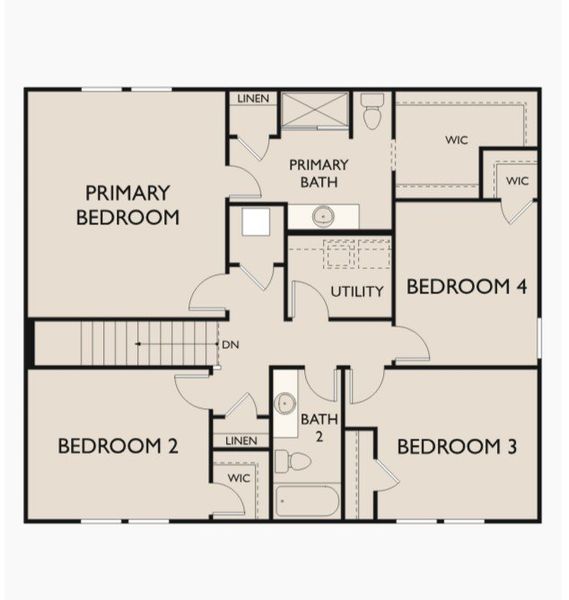 2D floor plan layout for the Beacon by Starlight Homes in Crescent Pointe, Carrollton, GA (Image 4). 2D floor plan layout for the Beacon by Starlight Homes in Crescent Pointe, Carrollton, GA (Image 4).