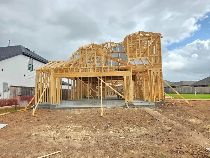 In-progress construction of a new home in , Missouri City, TX (Image 3).