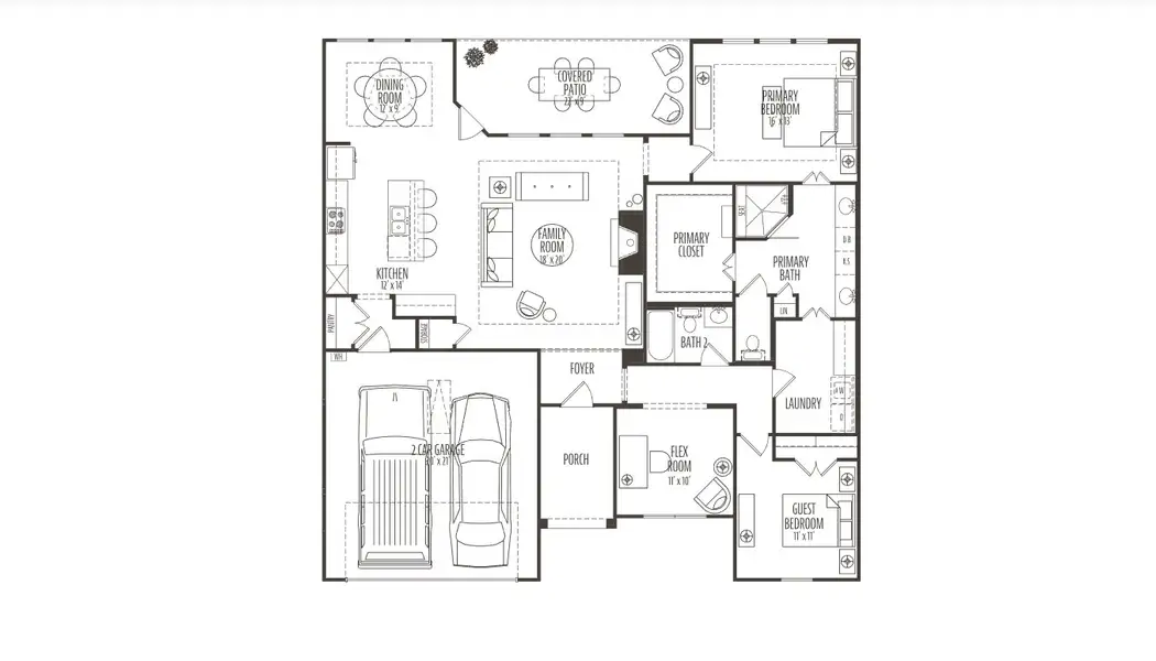 2D floor plan layout for the Arabella by Ladera Texas in Ladera Prosper, Prosper, TX (Image 3). 2D floor plan layout for the Arabella by Ladera Texas in Ladera Prosper, Prosper, TX (Image 3).