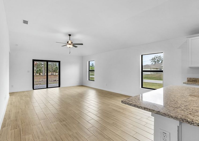 Enjoy family game nights in the open entertainment space