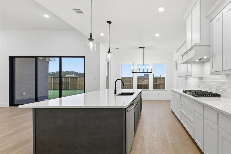 Furnished interior view inside a new home in Pecan Grove, Cross Timber (Image 7).