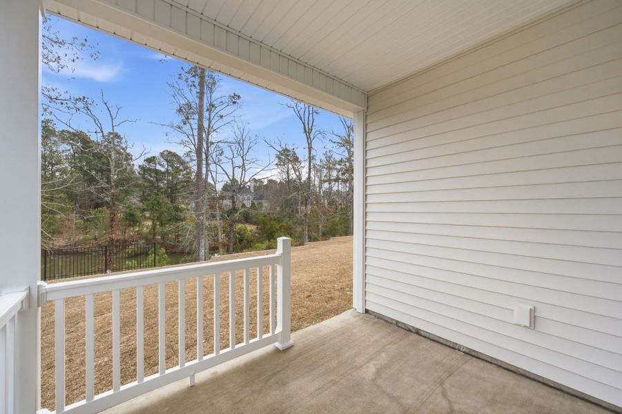 Exterior details and patio area of a home in Grand Arbor, Blythewood (Image 20).
