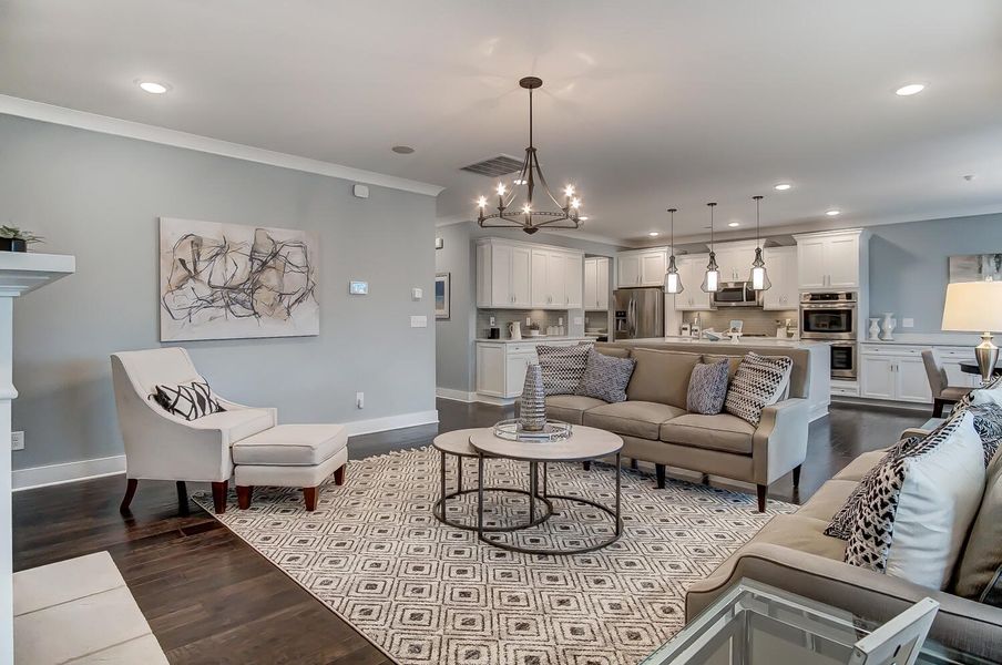 Furnished interior view inside a new home in The Enclave at French Quarter Creek, Huger (Image 18).