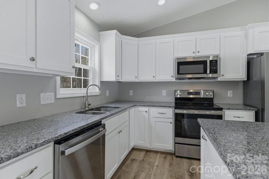 Window overlooking backyard.