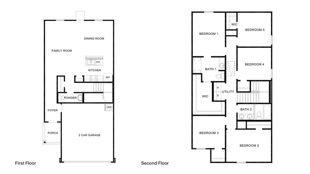 2D floor plan layout for the The Donna by D.R. Horton in Blue Ridge Ranch, San Antonio, TX (Image 3). 2D floor plan layout for the The Donna by D.R. Horton in Blue Ridge Ranch, San Antonio, TX (Image 3).