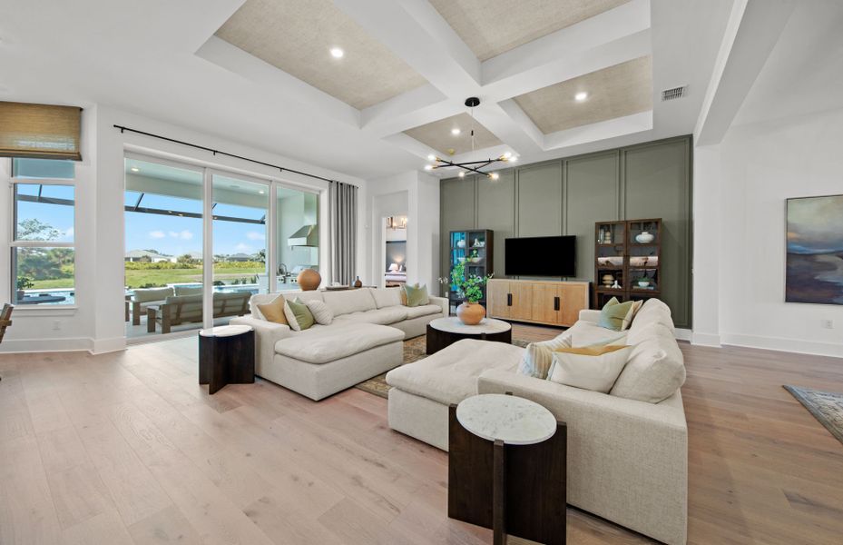 Representative furnished interior of a home built from the Layton Grande by DiVosta in BeachWalk by Manasota Key, Englewood (Image 10).