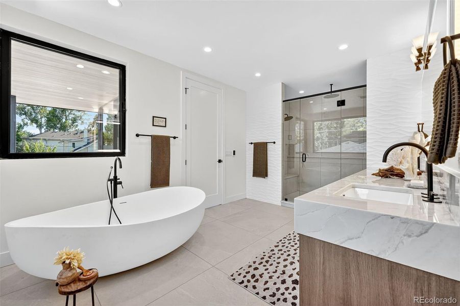 Tranquil soaking tub