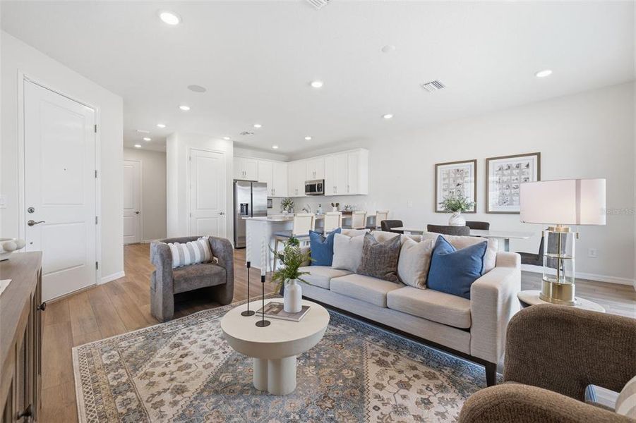 Furnished interior view inside a new home in River Oaks Townhomes, Riverview (Image 9).