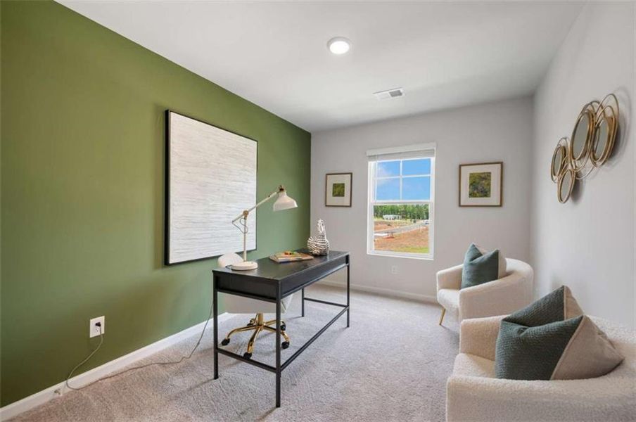 Furnished interior view inside a new home in Walden Park – The Collection, Jonesboro (Image 24). Furnished interior view inside a new home in Walden Park – The Collection, Jonesboro (Image 24).
