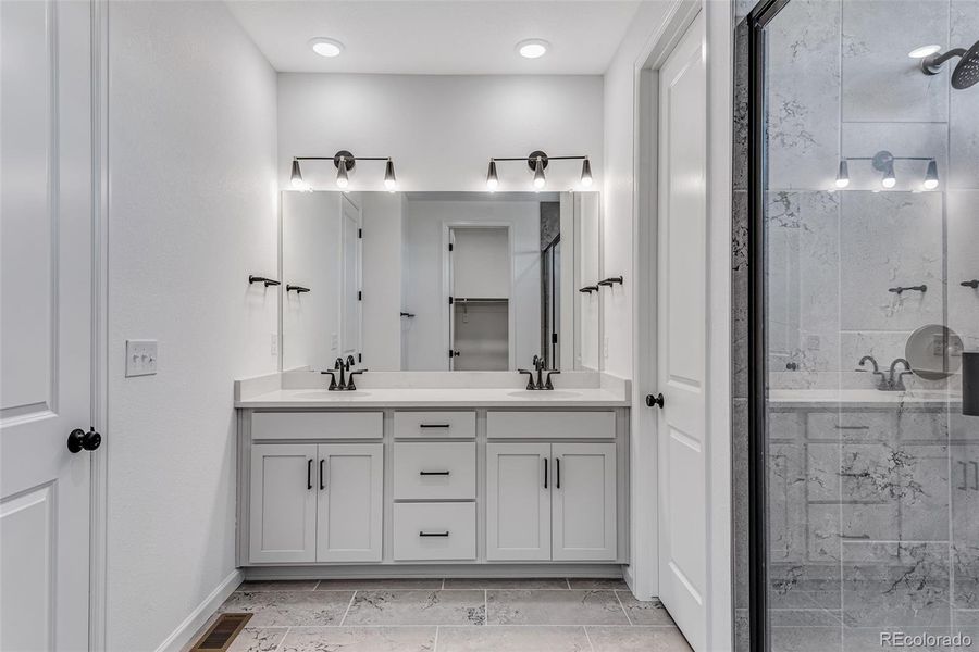 Furnished interior view inside a new home in Painted Prairie, Aurora (Image 17). Furnished interior view inside a new home in Painted Prairie, Aurora (Image 17).