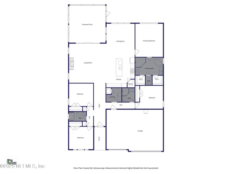 2D floor plan layout of this home in Tamaya, Jacksonville, FL (Image 7).