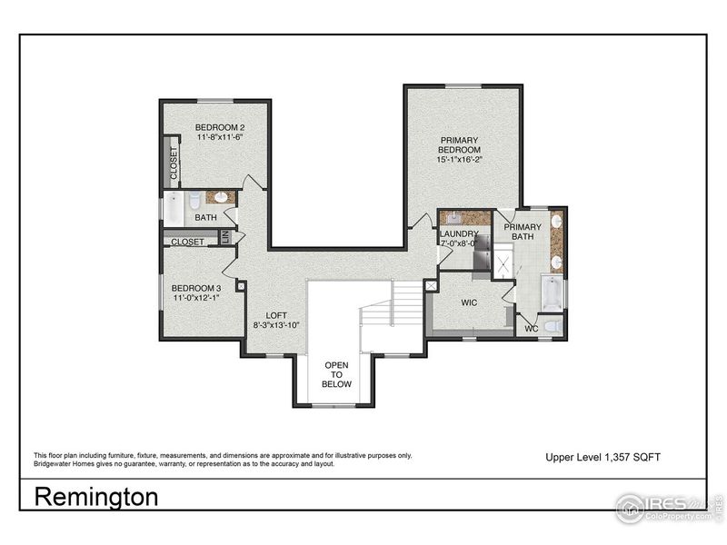 2D floor plan layout of this home in Prairie Song, Windsor, CO (Image 3).