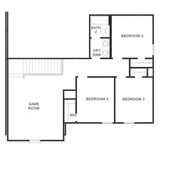 2D floor plan layout of this home in Newport Pointe, Crosby, TX (Image 3).