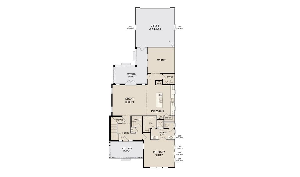 2D floor plan layout for the Anderson by Ashton Woods in Weslyn Park, St. Cloud, FL (Image 4).