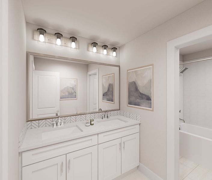 Furnished interior view inside a new home in Union Park, Little Elm (Image 16).