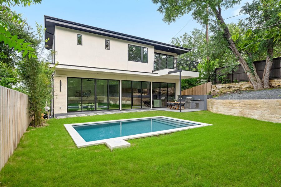 Exterior details and patio area of a home in , Austin (Image 24). Exterior details and patio area of a home in , Austin (Image 24).
