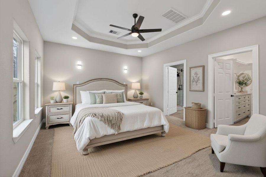 Furnished interior view inside a new home in , Willis (Image 6).