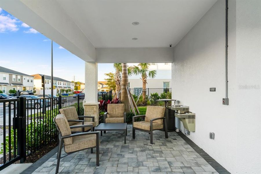 Exterior details and patio area of a home in The Towns at Skye Ranch, Sarasota (Image 20). Exterior details and patio area of a home in The Towns at Skye Ranch, Sarasota (Image 20).