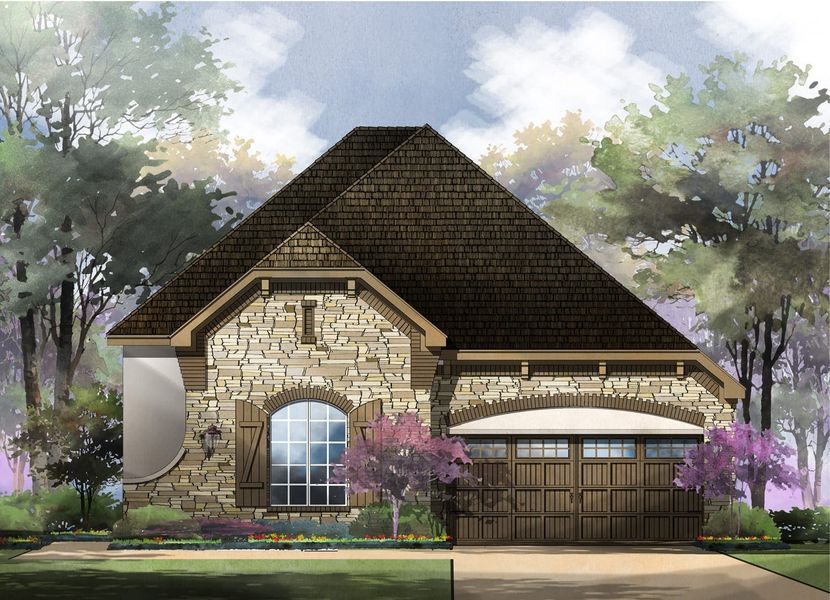 Capri Floor Plan in Willis Ranch, San Antonio | Sitterle Homes Elevation C Capri Floor Plan in Willis Ranch, San Antonio | Sitterle Homes Elevation C