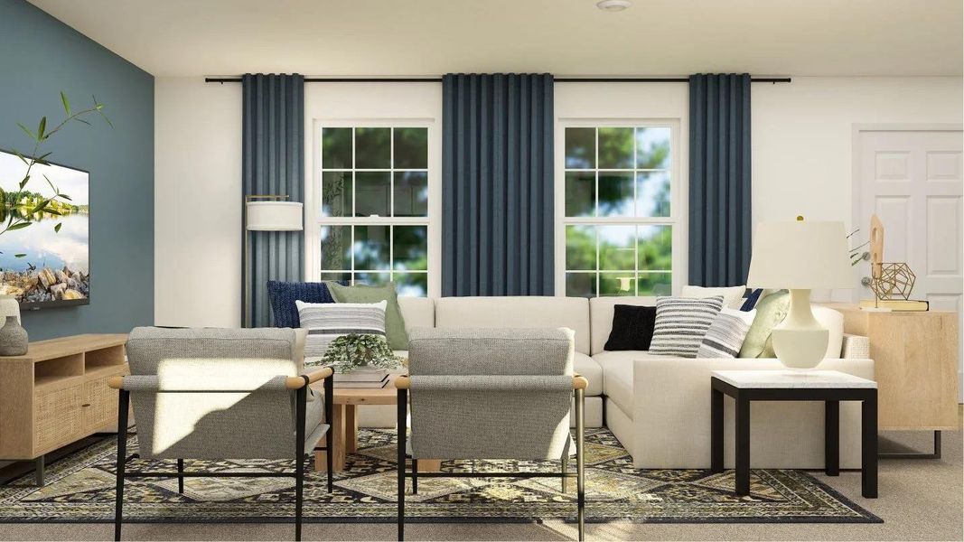 Furnished interior view inside a new home in Plum Creek North: Stonehill Collection, Kyle (Image 8).