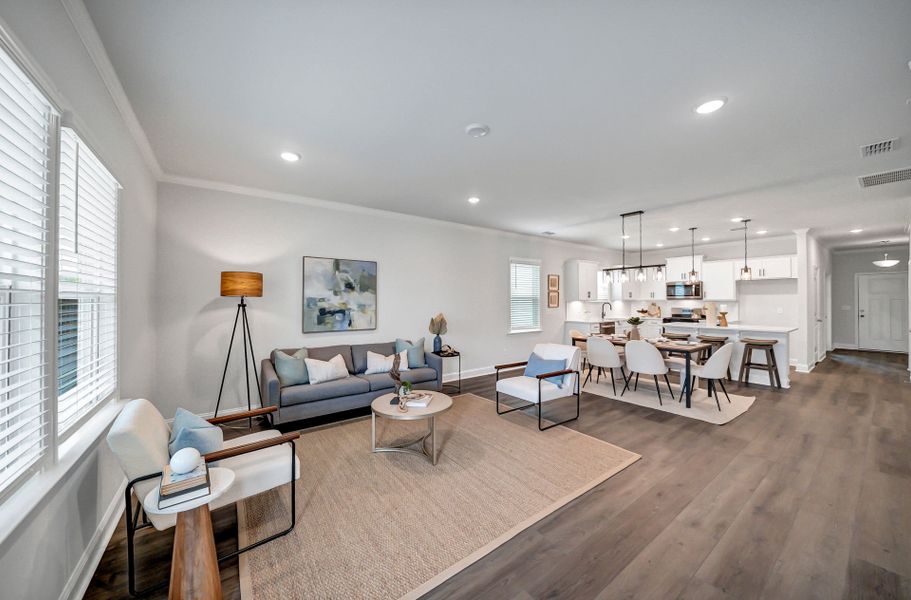 Furnished interior view inside a new home in Monroe Preserve, Chapin (Image 18).