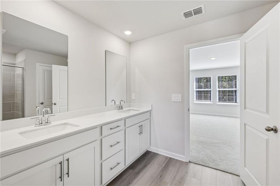 Furnished interior view inside a new home in Parkside at Grayson, Grayson (Image 14).