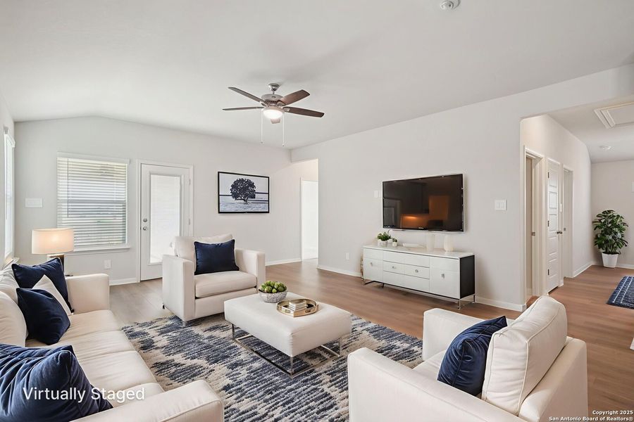 Furnished interior view inside a new home in Estancia Ranch - Premier Series, San Antonio (Image 6).