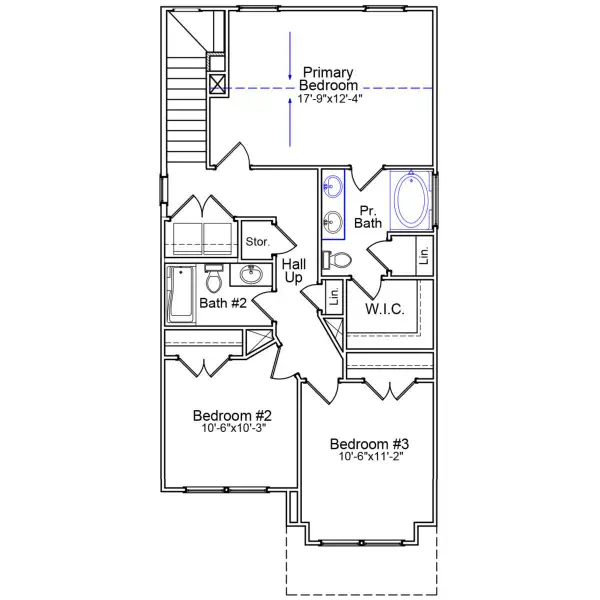 2D floor plan layout of this home in Pinecrest, West Columbia, SC (Image 3).