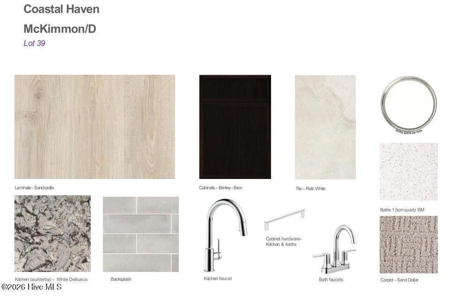 Sample of building materials used in homes in Coastal Haven, Leland (Image 3).