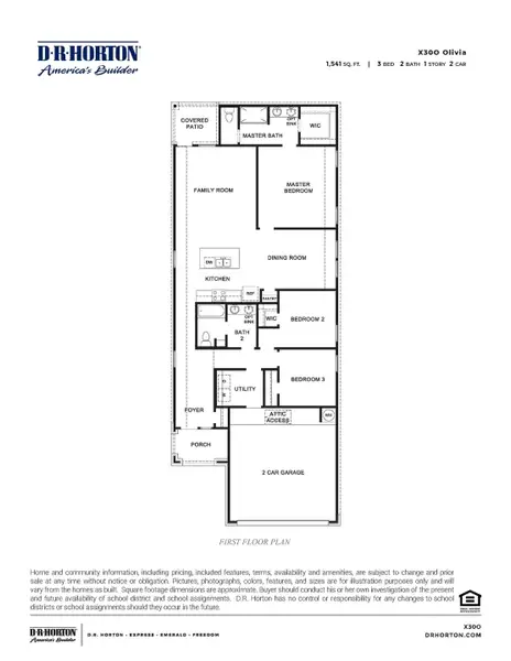 2D floor plan layout of this home in Lakes at Westland Ranch, League City, TX (Image 2).