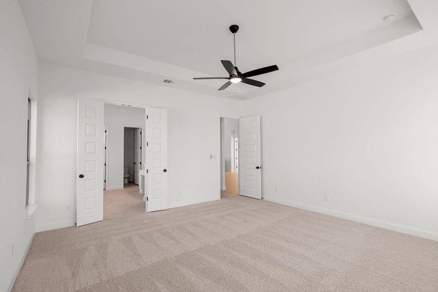 Primary Bedroom with tray ceiling