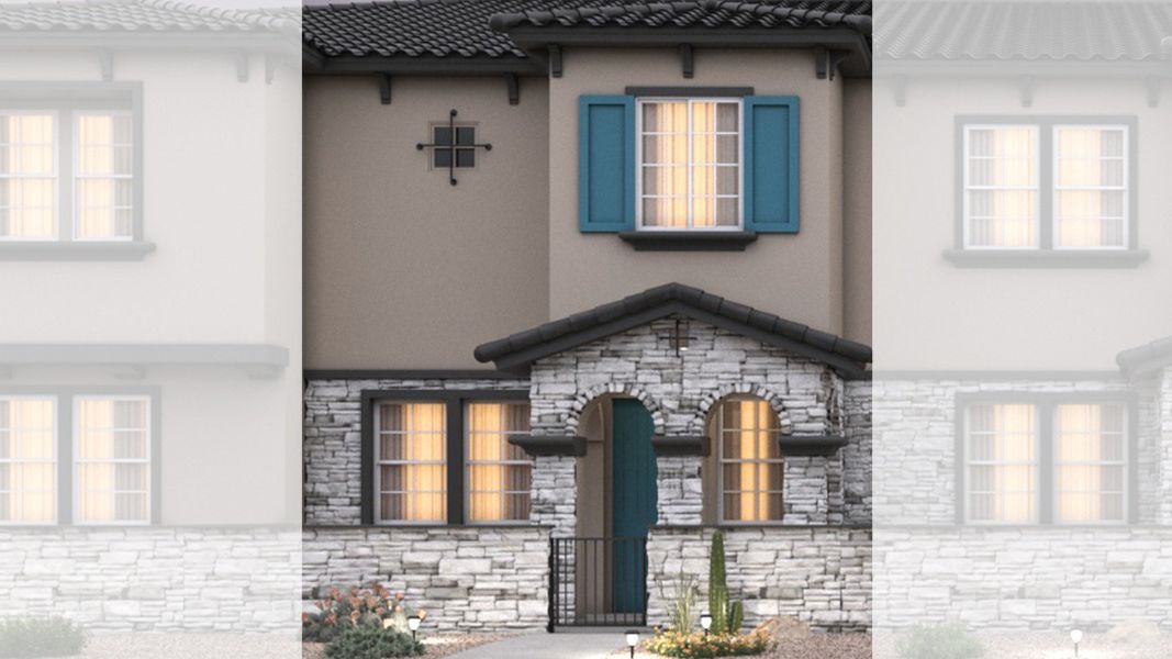 Representative exterior photo of a completed home built from the The Camille by DRB Homes in Surprise City Center, Surprise, AZ (Image 2). Representative exterior photo of a completed home built from the The Camille by DRB Homes in Surprise City Center, Surprise, AZ (Image 2).